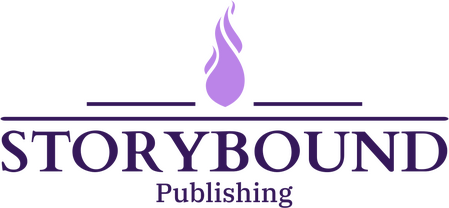 Storybound Publishing logo in shades of purple